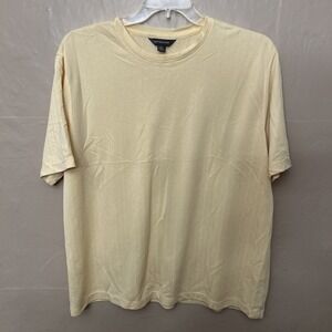 croft and barrow mens shirt XL Yellow Knit Crew‎ Neck Pullover